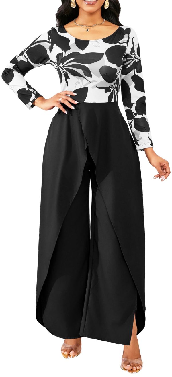 Casua Jumpsuit for Women Sexy Hight Waist Straight Long Pants Wide Leg Pants Womens One Piece Outfits