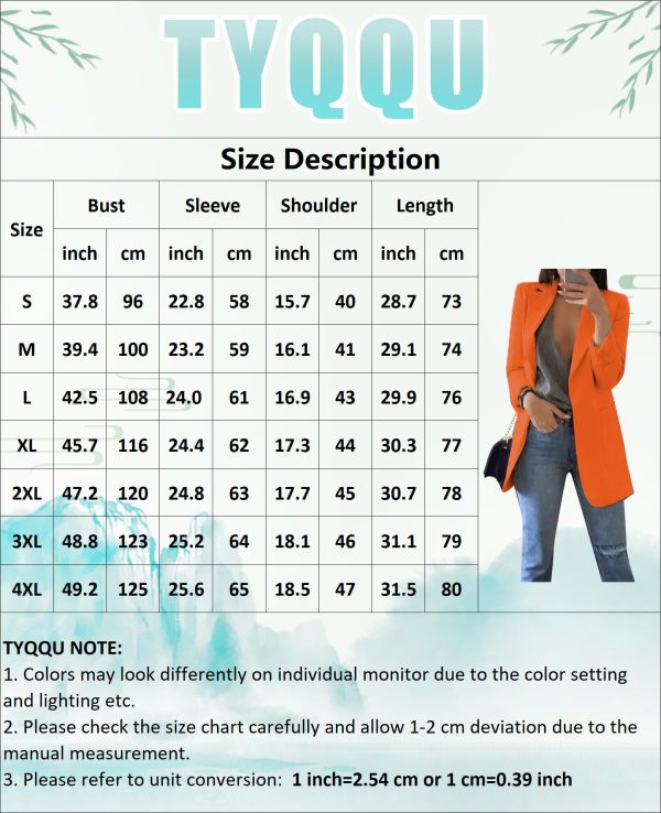 Women’s Casual Long Sleeve Open Front Blazer Lapel Collar Cardigan Plus Size Work Jackets