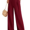 Women's Wide Leg Suit Pants Loose Fit High Elastic Waisted Business Casual Long Trousers Pant