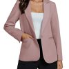 Dressy Blazers for Women Button Long Sleeve Lapel Business Casual Outfits Office Work Suit Blazer with Pockets