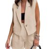 2 Piece Sets for Women Summer Outfits Business Casual Vest and Shorts Set Lightweight Sleeveless Matching Clothes
