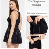 Shapewear Jumpsuit Workout Romper Tennis Dress Look Athletic Rompers For Women Waist Cutout Design