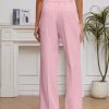 Women Suit Pants Wide Leg Pants High Elastic Waisted in The Back Business Work Trousers Long Straight