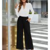 Wide Leg Pants for Women Work Business Casual High Waisted Dressy Pants Flowy Trousers Office