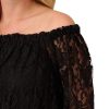 Womens Lace and Crepe Jumpsuit