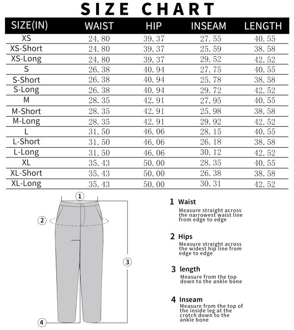 Women Suit Pants Wide Leg Pants High Elastic Waisted in The Back Business Work Trousers Long Straight