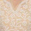 Hand Embroidered Indian Chikankari Georgette Kurti Kurta with Slip for Women A90397