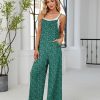 Women's Summer Jumpsuits Boho Wide Leg Overalls Casual Floral Print Rompers Beach Outfits with Pockets