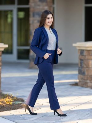 Women's 2 Buttons Business Blazer Pant Suit Set for Work