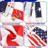 American Flag Coveralls for Unisex Bib Overalls Festival Jumpsuits Shorts Romper Summer Multi Side Pockets Cargo