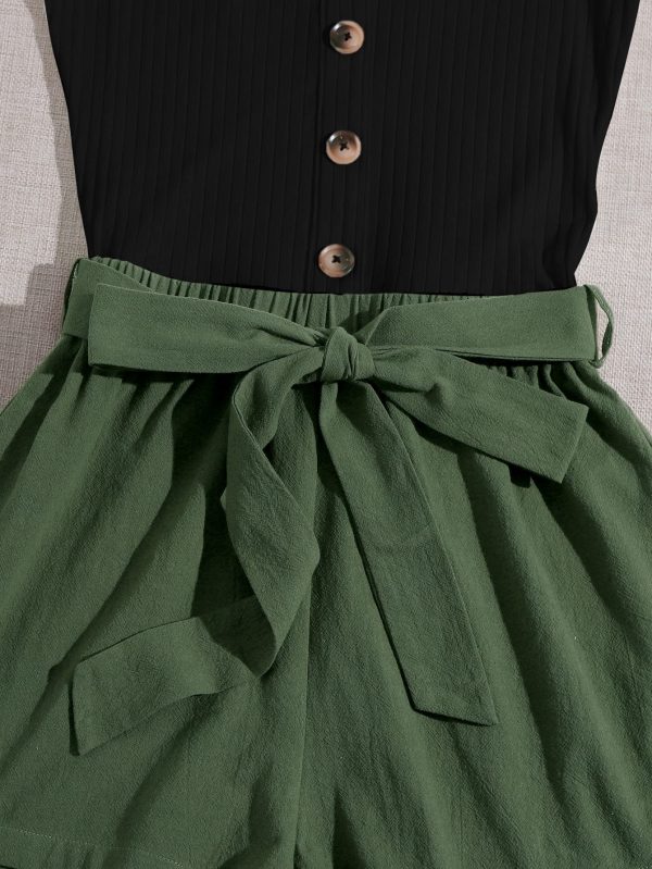 Casual Summer Rompers for Women Sleeveless Vacation Outfits Short Jumpsuit