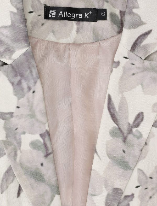 Women's Open Front Office Work Business Casual Lightweight Summer Crop Suit Blazer