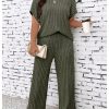 Women's Plus Size Short Sleeve Tee Shirt Wide Leg Pants 2 Piece Tracksuit