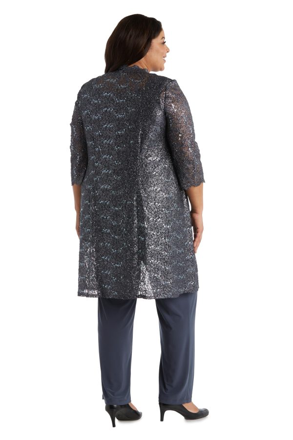 Women's Scallop Lace Duster Pant Set