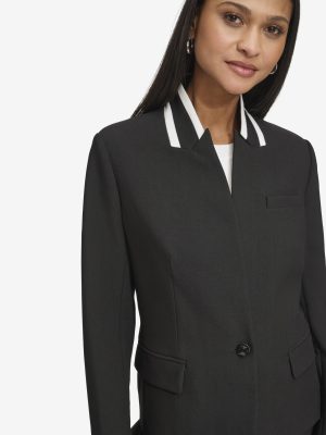 Women's Business Casual Contrast Collar Suit Blazer