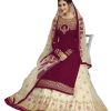 Women's Georgette Net Embroidery Salwar Suit Set Kurta Lehenga with Dupatta