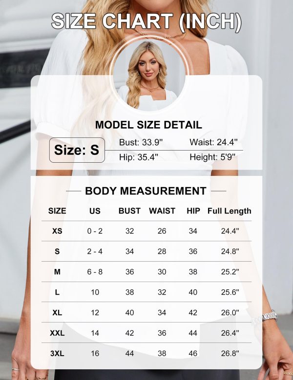 Women's Dressy Casual Blouses Business Casual Tops 2025 Summer Short Sleeve Work Shirt Smocked Back